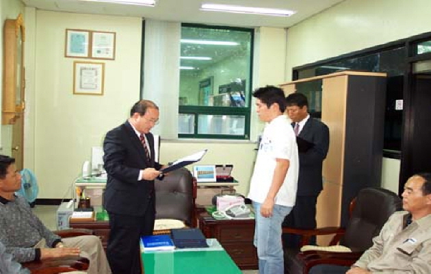 장학증서 및 장학금 수여(목포,여수,완도)